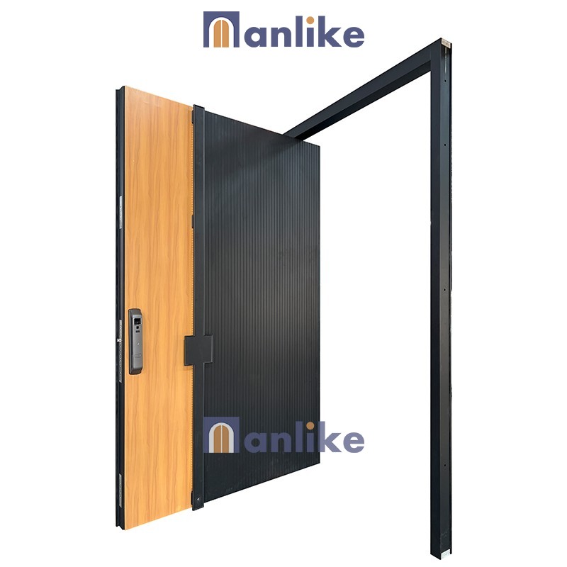 modern aluminum front pivot door