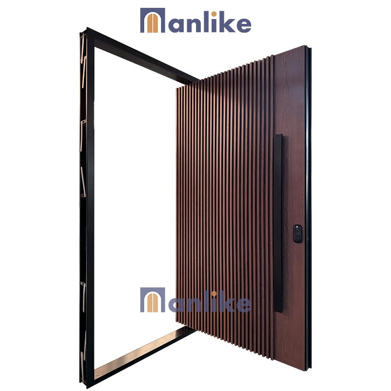 wood grain aluminium front door